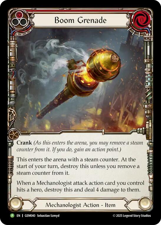 Boom Grenade (Red) [GEM040] (GEM Pack 2)  Cold Foil | Magic Magpie