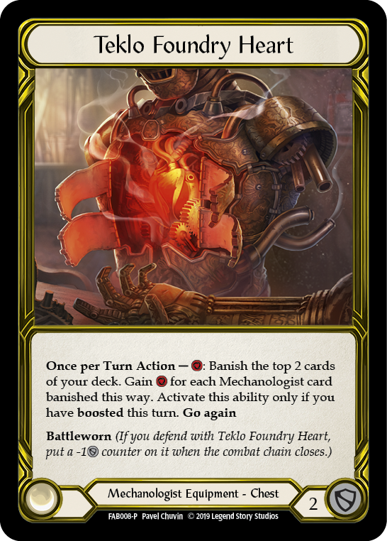 Teklo Foundry Heart [FAB008-P] (Promo)  1st Edition Cold Foil - Golden | Magic Magpie