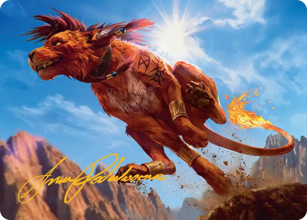 Red XIII, Proud Warrior Art Card (Gold-Stamped Signature) [FINAL FANTASY Art Series] | Magic Magpie