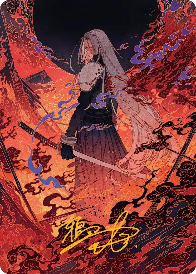 Nibelheim Aflame Art Card (Gold-Stamped Signature) [FINAL FANTASY Art Series] | Magic Magpie