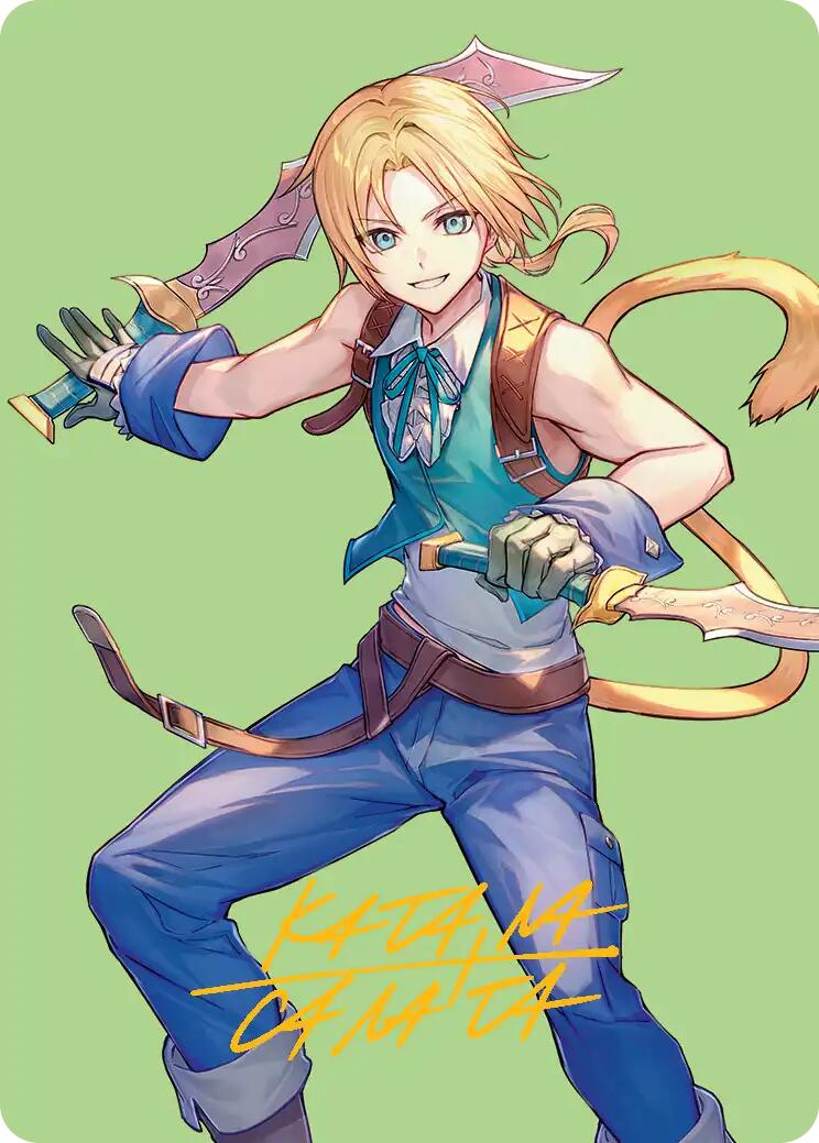 Zidane, Tantalus Thief Art Card (Gold-Stamped Signature) [FINAL FANTASY Art Series] | Magic Magpie