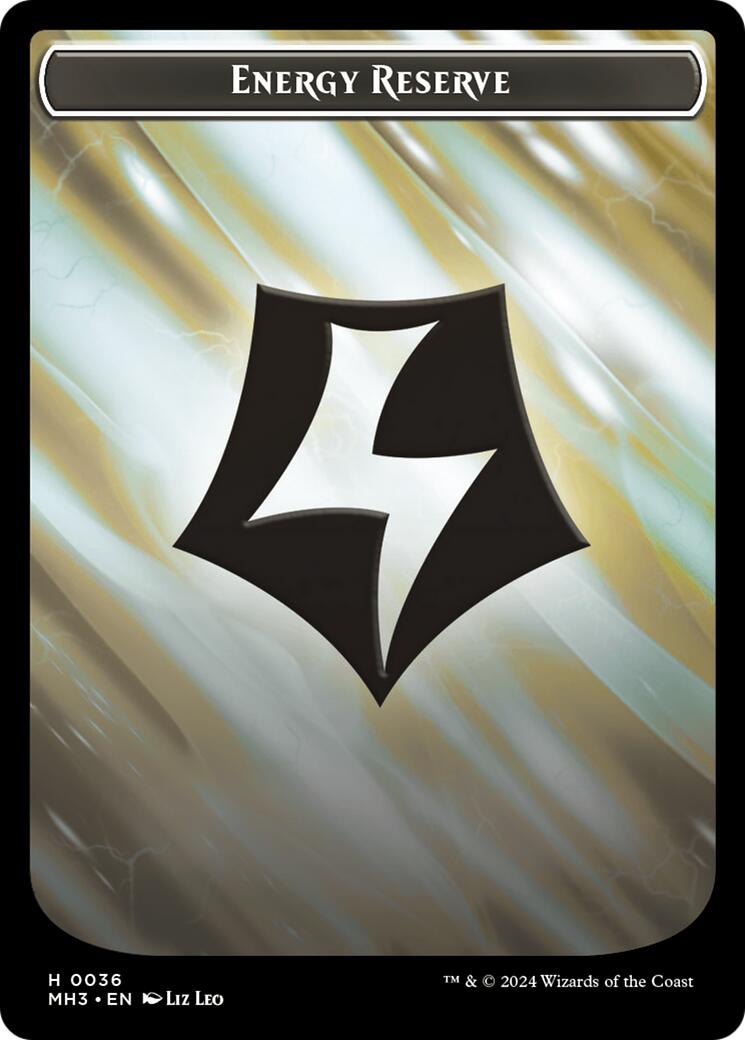 Angel // Energy Reverse Double-Sided Token [Modern Horizons 3 Tokens] | Magic Magpie