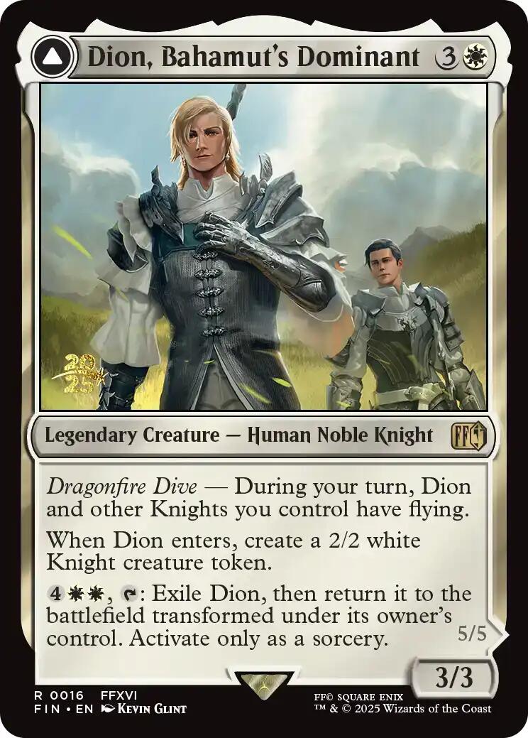 Dion, Bahamut's Dominant // Bahamut, Warden of Light [FINAL FANTASY Prerelease Promo] | Magic Magpie