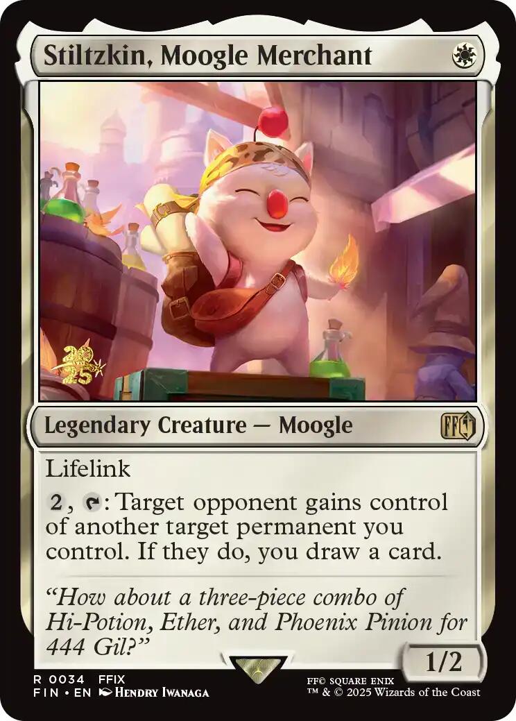 Stiltzkin, Moogle Merchant [FINAL FANTASY Prerelease Promo] | Magic Magpie