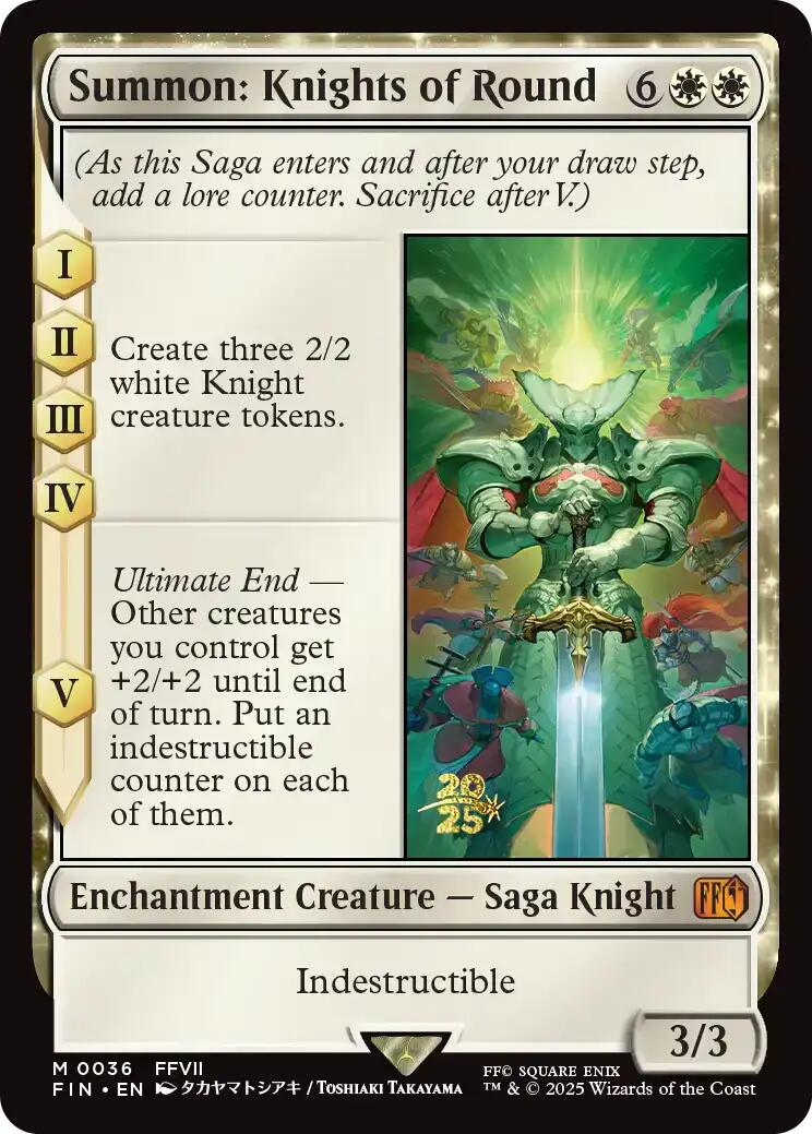 Summon: Knights of Round [FINAL FANTASY Prerelease Promo] | Magic Magpie