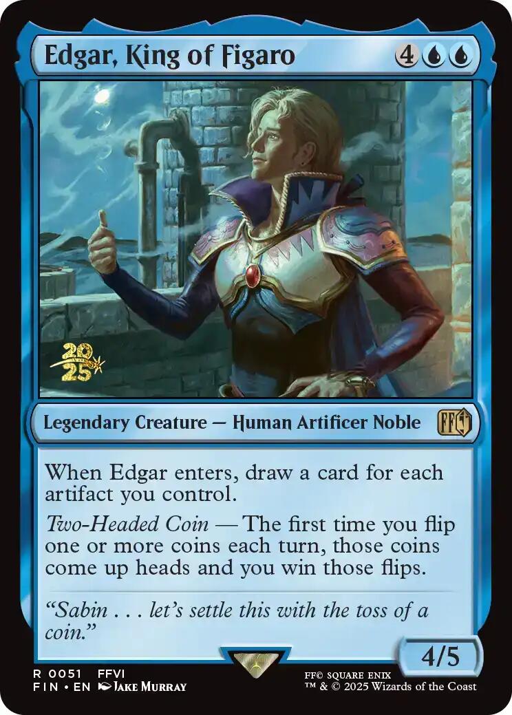 Edgar, King of Figaro [FINAL FANTASY Prerelease Promo] | Magic Magpie