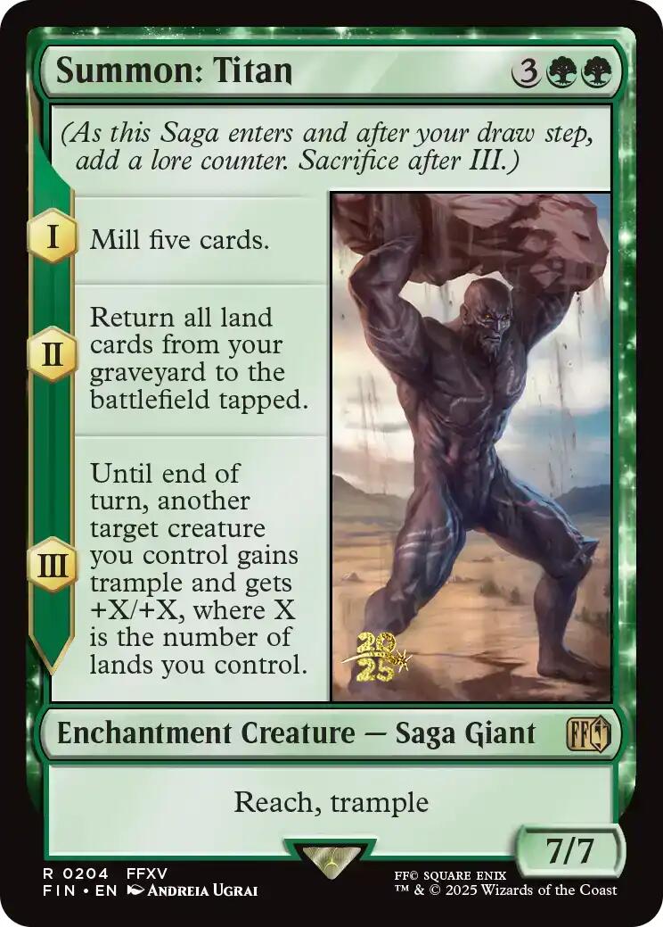 Summon: Titan [FINAL FANTASY Prerelease Promo] | Magic Magpie