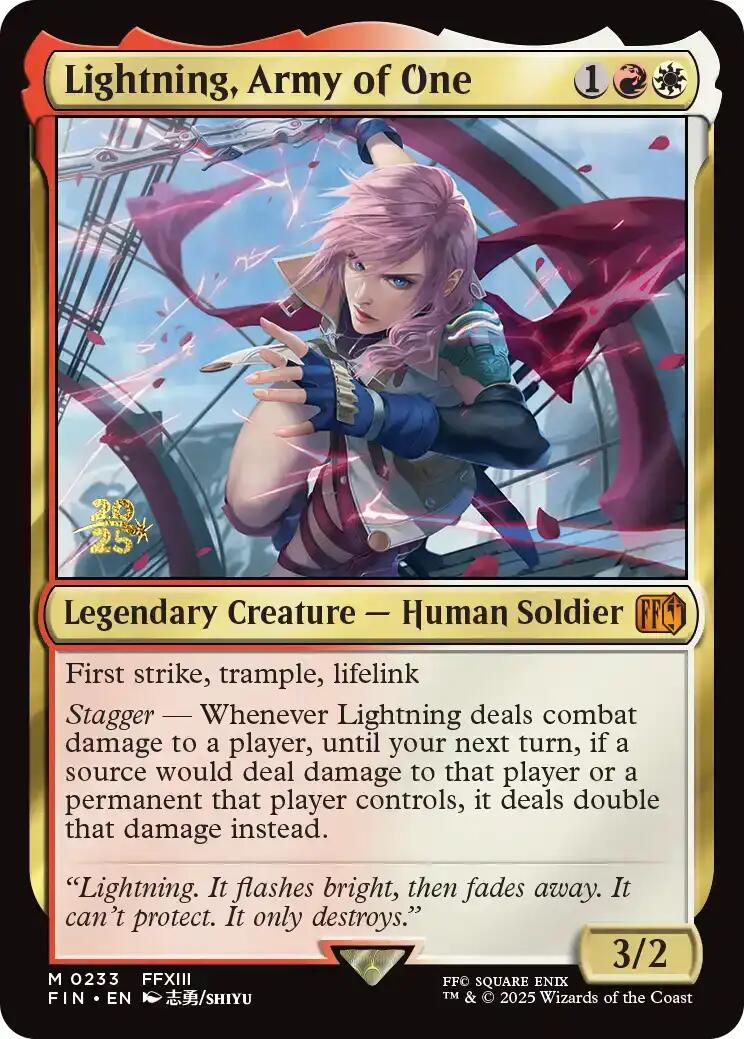 Lightning, Army of One [FINAL FANTASY Prerelease Promo] | Magic Magpie
