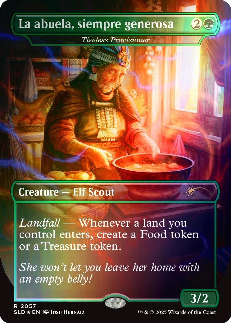La abuela, siempre generosa - Tireless Provisioner (Rainbow Foil) [Secret Lair Drop Series] | Magic Magpie
