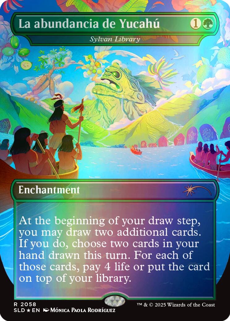 La abundancia de Yucahu - Sylvan Library (Rainbow Foil) [Secret Lair Drop Series] | Magic Magpie