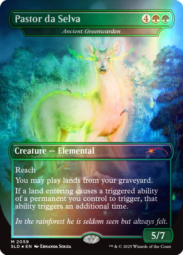 Pastor da Selva - Ancient Greenwarden (Rainbow Foil) [Secret Lair Drop Series] | Magic Magpie