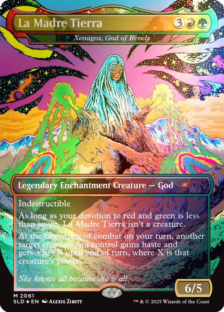 La Madre Tierra - Xenagos, God of Revels (Rainbow Foil) [Secret Lair Drop Series] | Magic Magpie