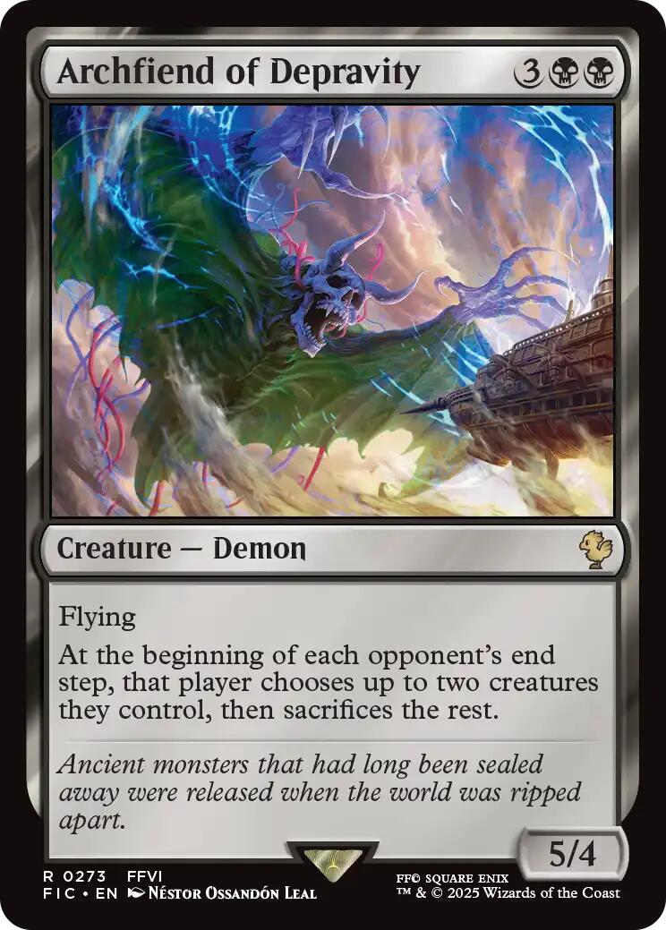 Archfiend of Depravity (Surge Foil) [FINAL FANTASY Commander] | Magic Magpie