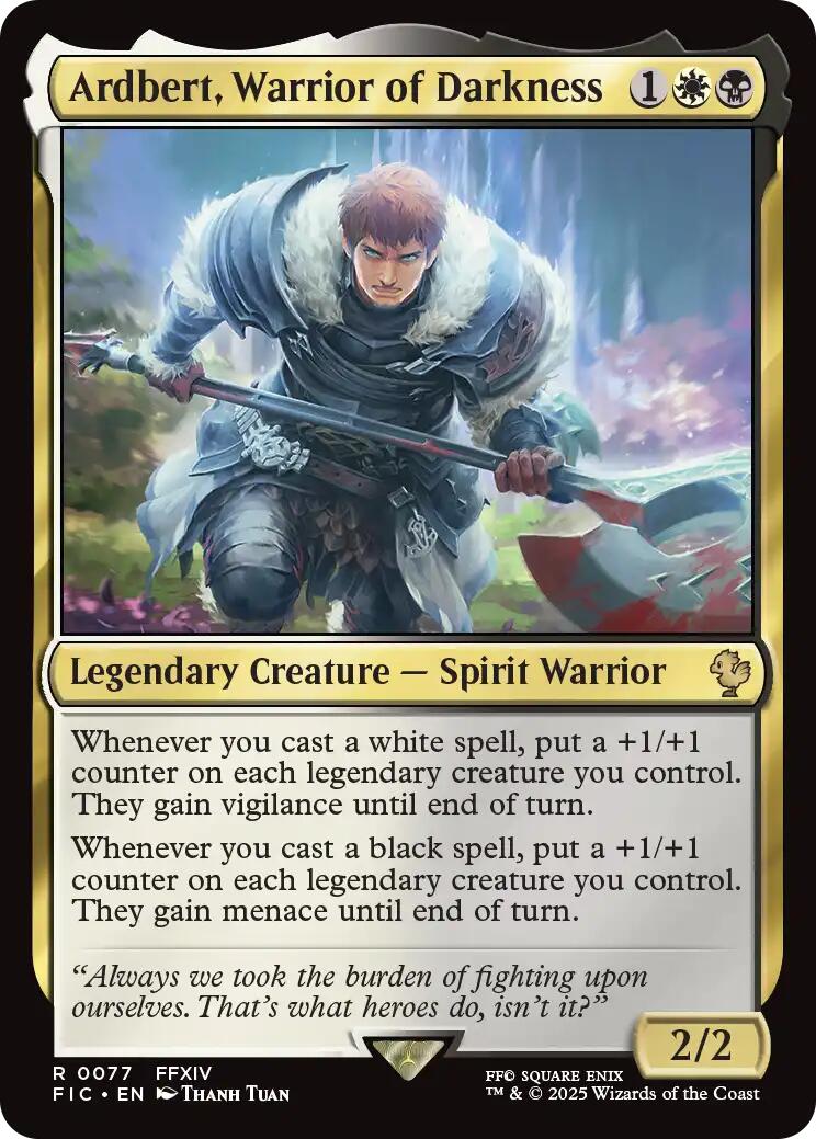 Ardbert, Warrior of Darkness (Surge Foil) [FINAL FANTASY Commander] | Magic Magpie