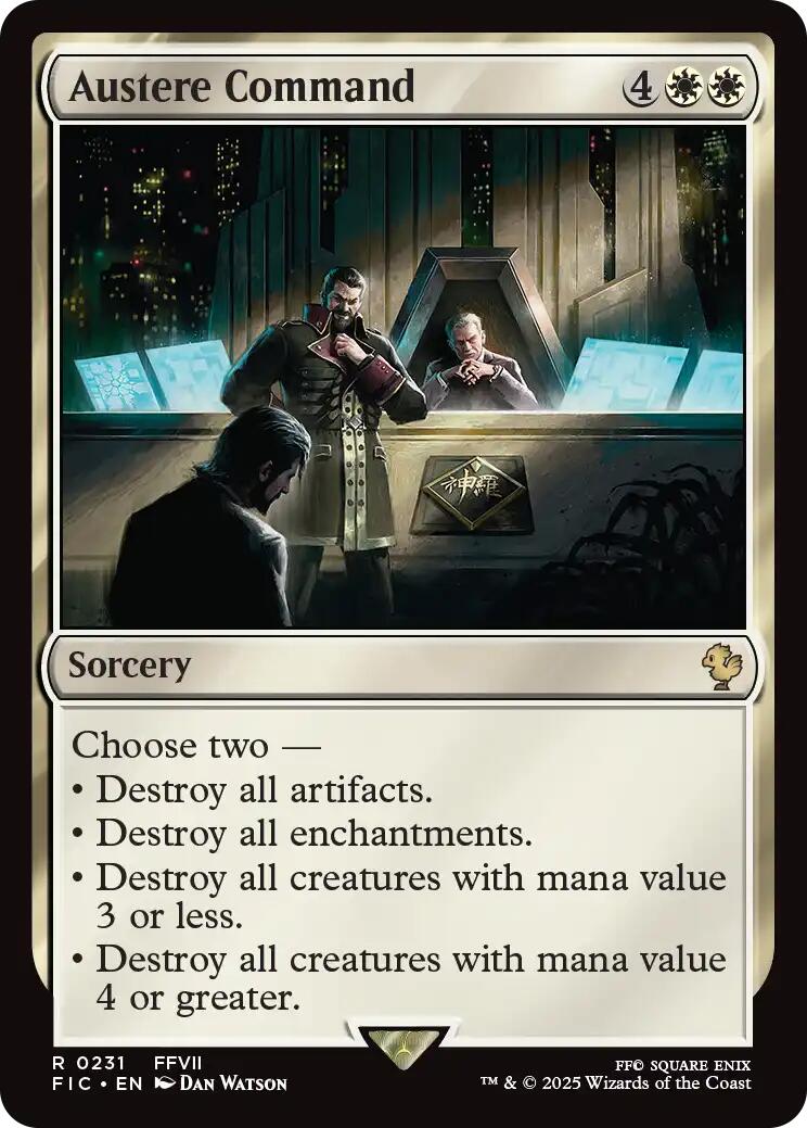 Austere Command (Surge Foil) [FINAL FANTASY Commander] | Magic Magpie