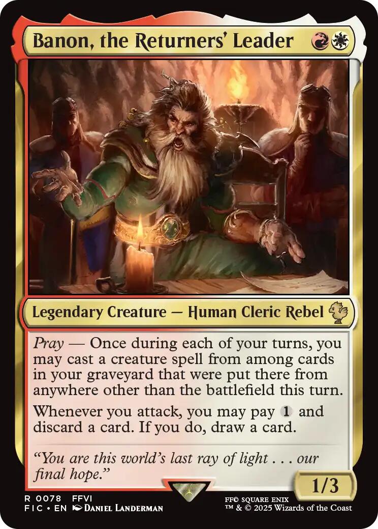 Banon, the Returners' Leader (Surge Foil) [FINAL FANTASY Commander] | Magic Magpie