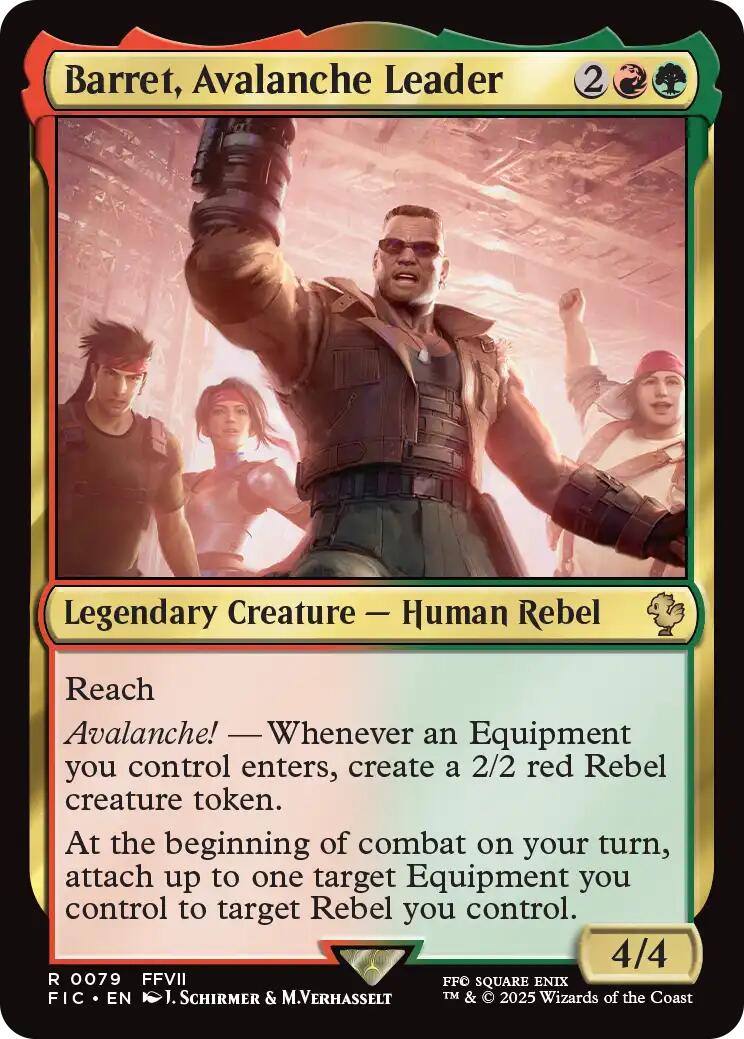 Barret, Avalanche Leader (Surge Foil) [FINAL FANTASY Commander] | Magic Magpie
