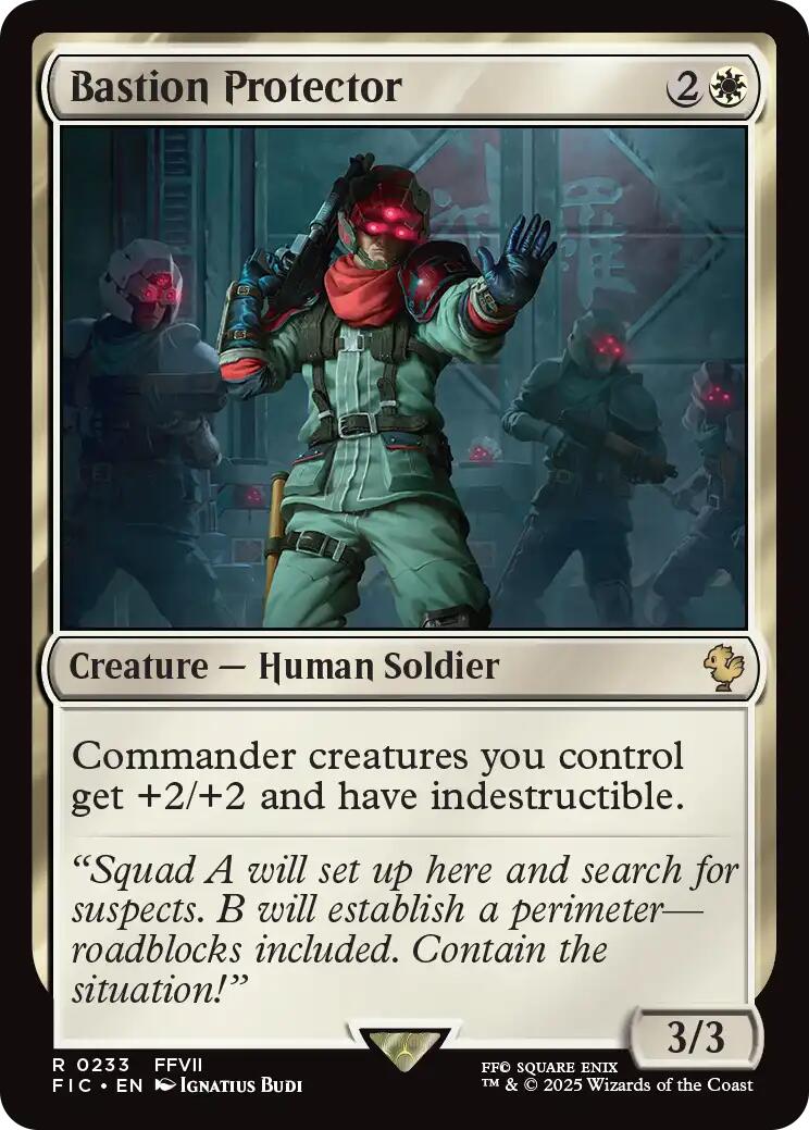 Bastion Protector (Surge Foil) [FINAL FANTASY Commander] | Magic Magpie