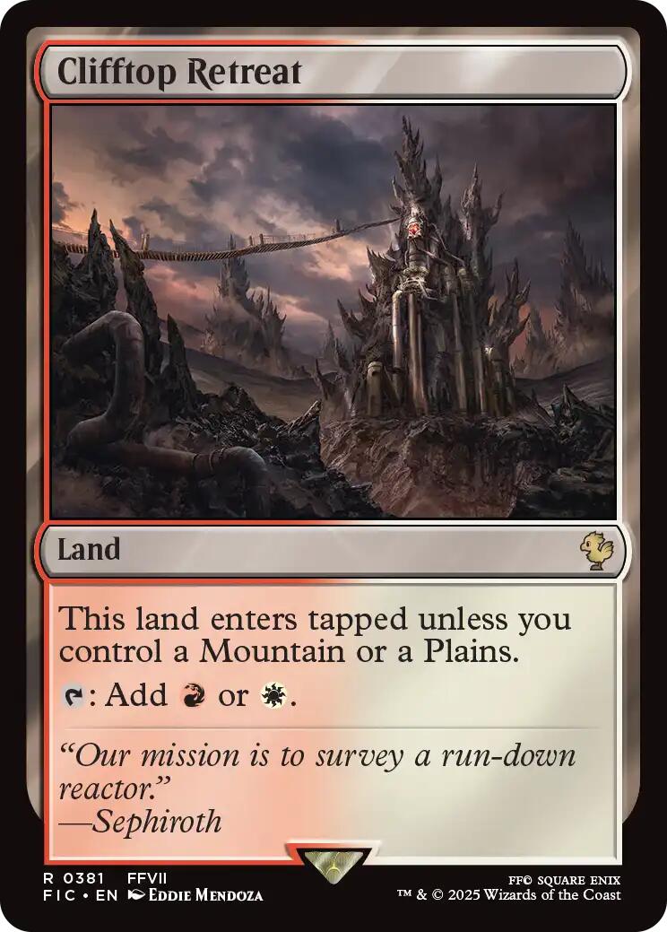 Clifftop Retreat (Surge Foil) [FINAL FANTASY Commander] | Magic Magpie