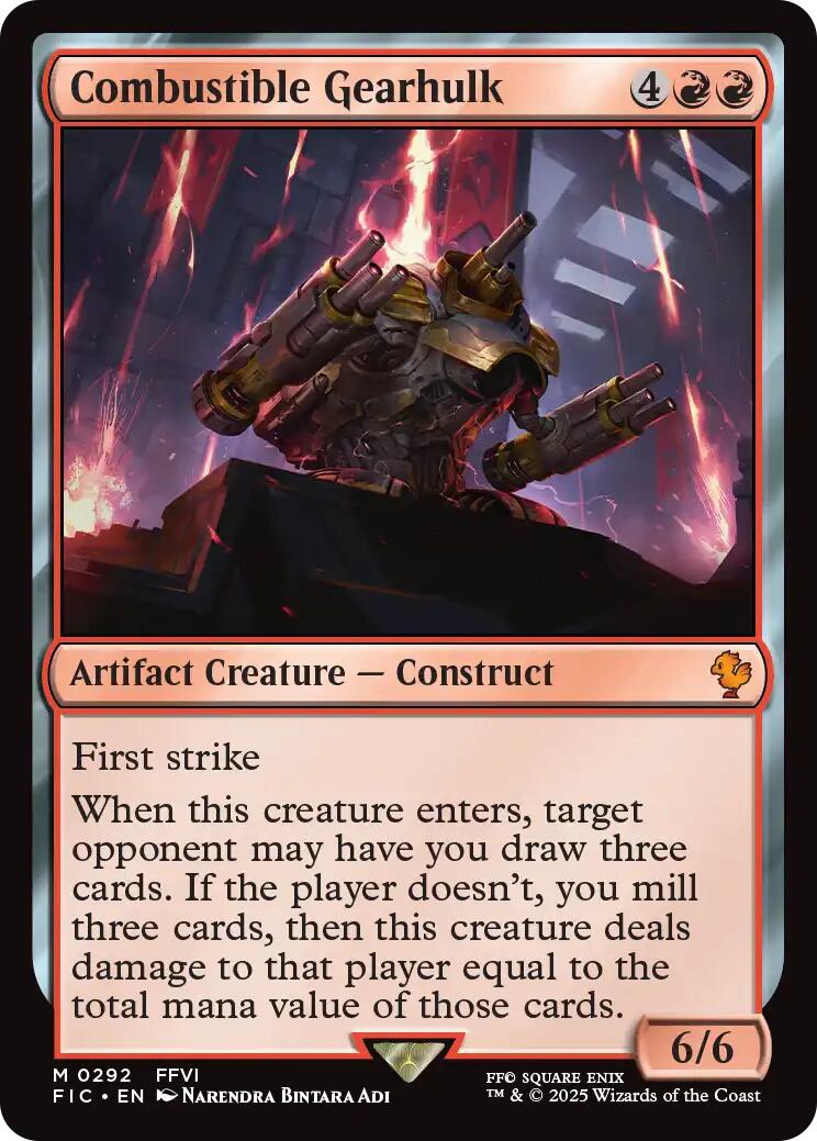 Combustible Gearhulk (Surge Foil) [FINAL FANTASY Commander] | Magic Magpie