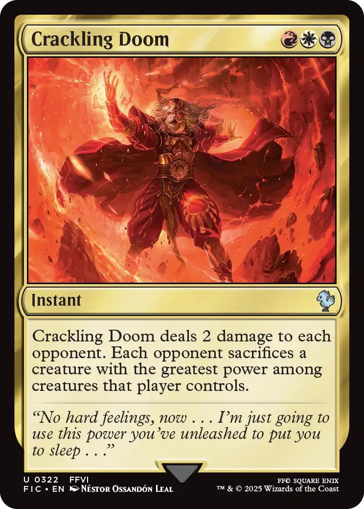 Crackling Doom (Surge Foil) [FINAL FANTASY Commander] | Magic Magpie