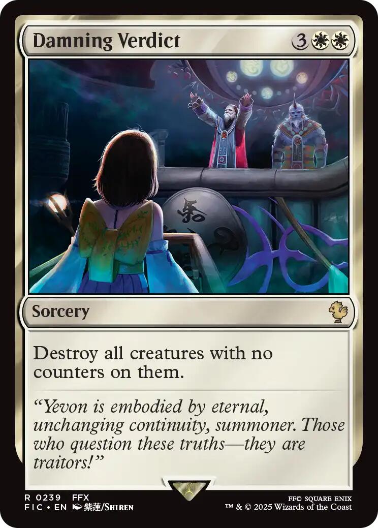 Damning Verdict (Surge Foil) [FINAL FANTASY Commander] | Magic Magpie