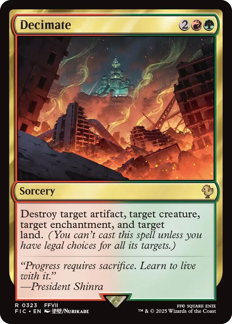 Decimate (Surge Foil) [FINAL FANTASY Commander] | Magic Magpie