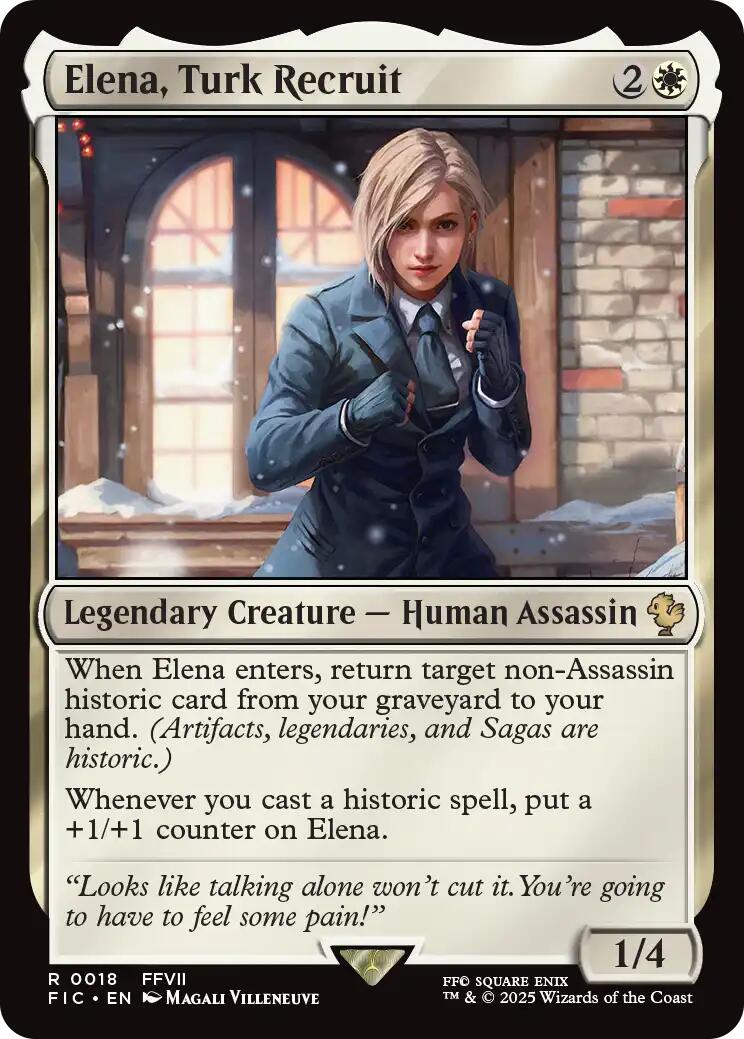 Elena, Turk Recruit (Surge Foil) [FINAL FANTASY Commander] | Magic Magpie