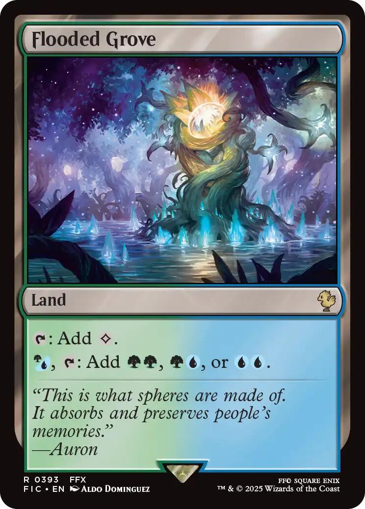 Flooded Grove (Surge Foil) [FINAL FANTASY Commander] | Magic Magpie
