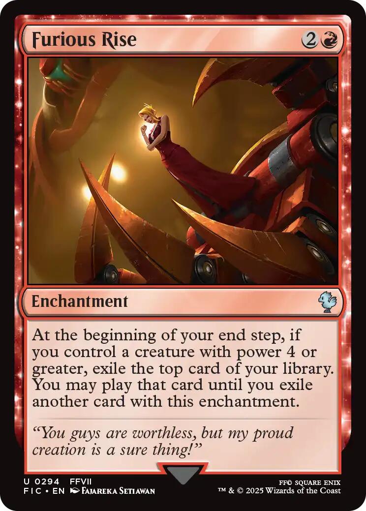 Furious Rise (Surge Foil) [FINAL FANTASY Commander] | Magic Magpie