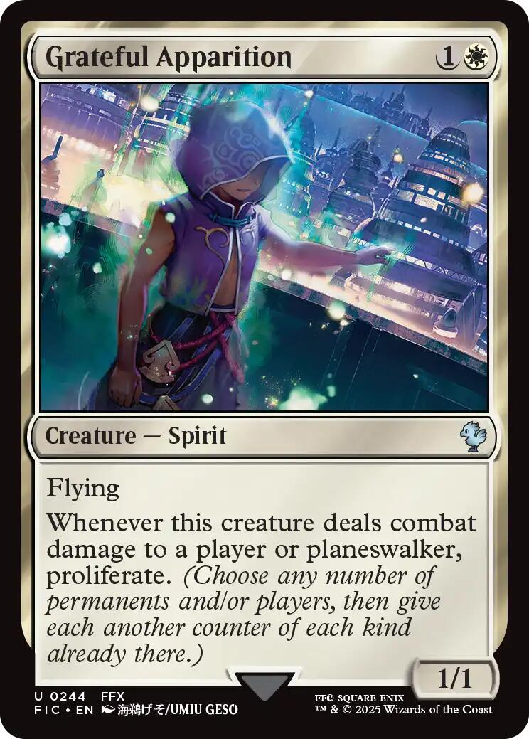Grateful Apparition (Surge Foil) [FINAL FANTASY Commander] | Magic Magpie