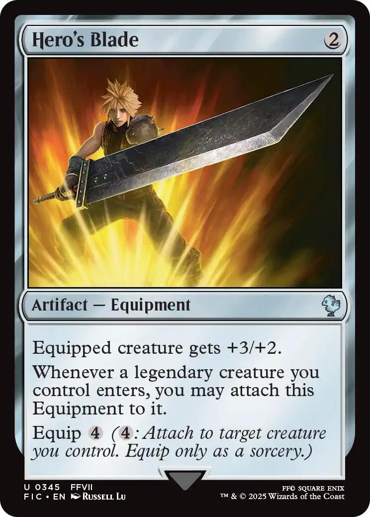 Hero's Blade (Surge Foil) [FINAL FANTASY Commander] | Magic Magpie