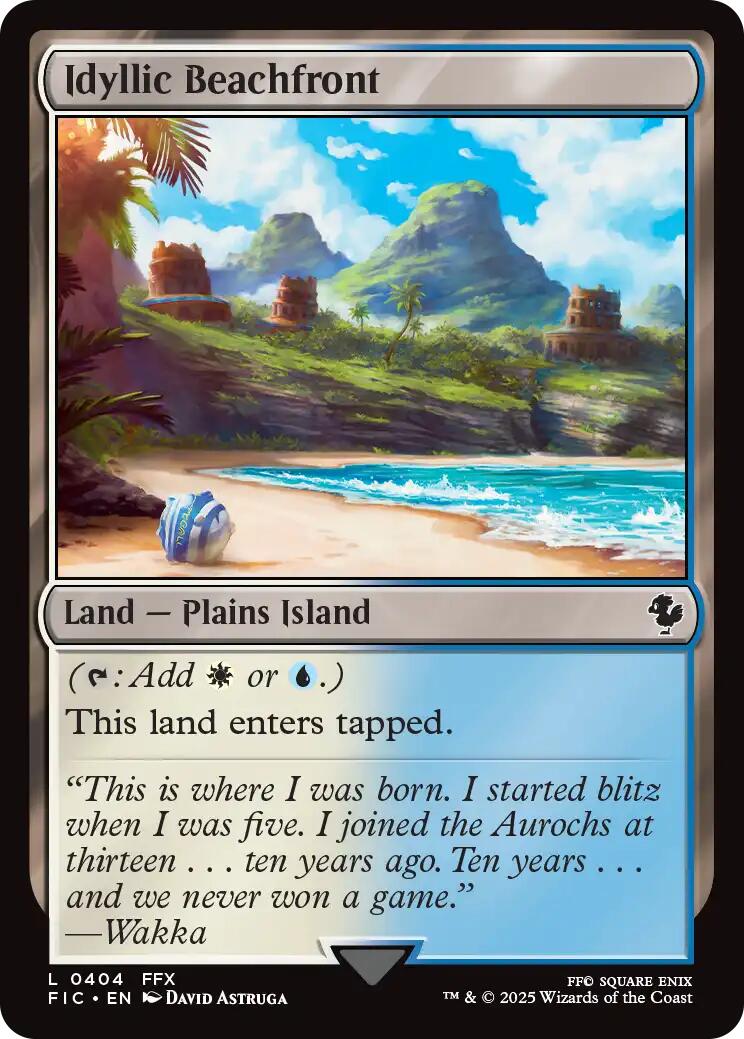 Idyllic Beachfront (Surge Foil) [FINAL FANTASY Commander] | Magic Magpie