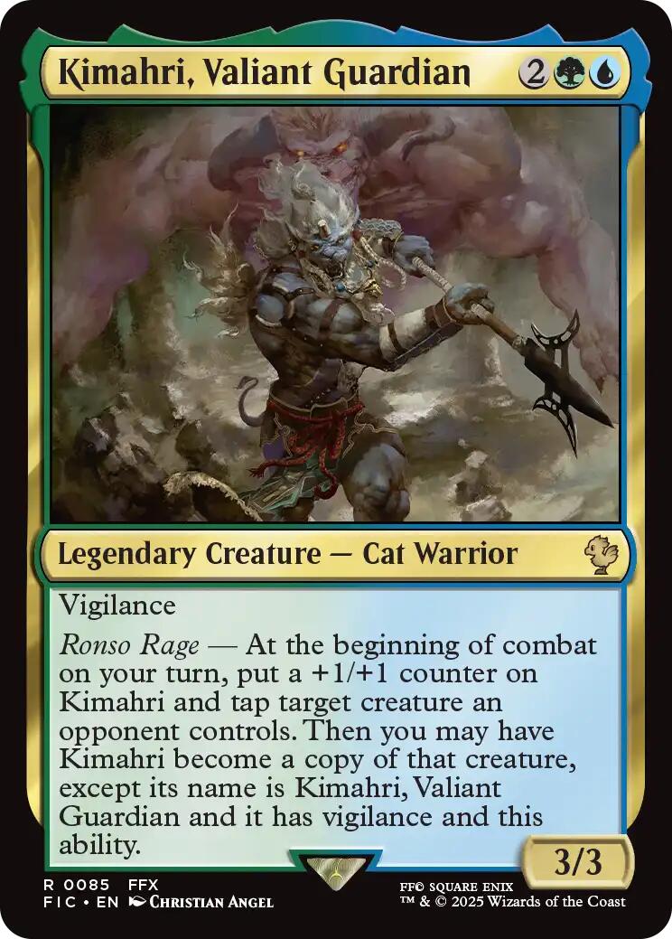 Kimahri, Valiant Guardian (Surge Foil) [FINAL FANTASY Commander] | Magic Magpie