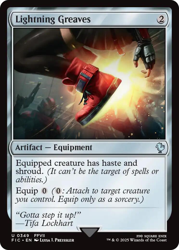 Lightning Greaves (Surge Foil) [FINAL FANTASY Commander] | Magic Magpie