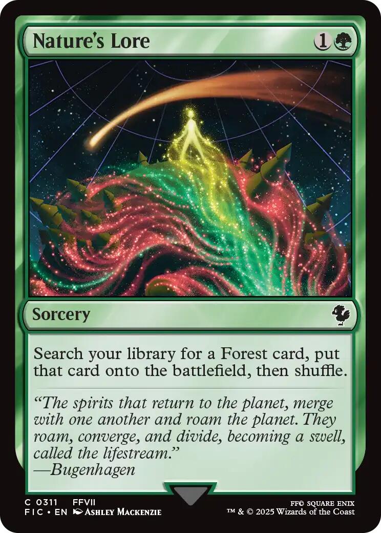 Nature's Lore (Surge Foil) [FINAL FANTASY Commander] | Magic Magpie