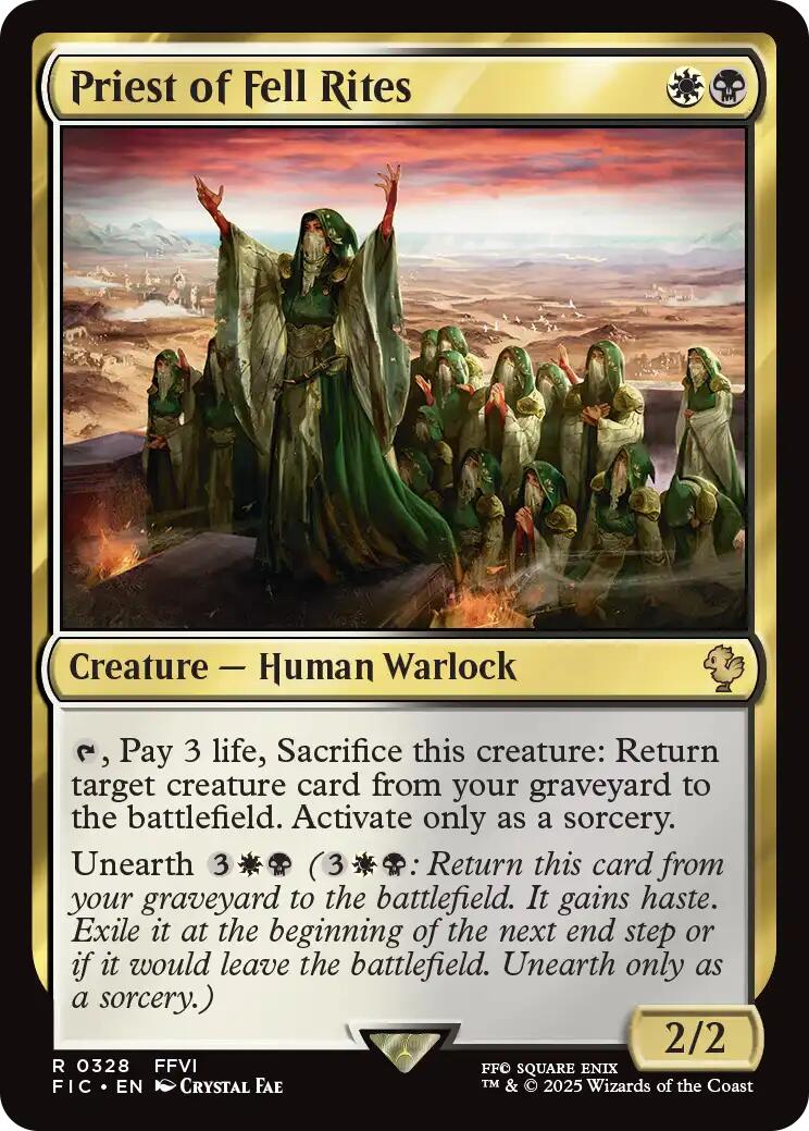 Priest of Fell Rites (Surge Foil) [FINAL FANTASY Commander] | Magic Magpie