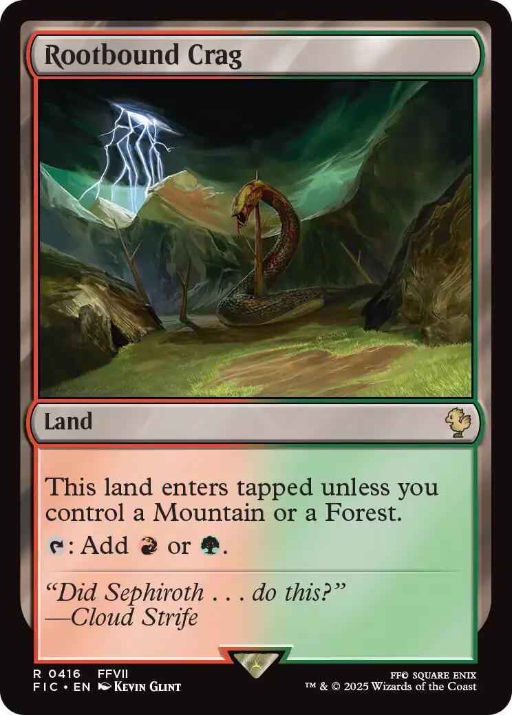 Rootbound Crag (Surge Foil) [FINAL FANTASY Commander] | Magic Magpie