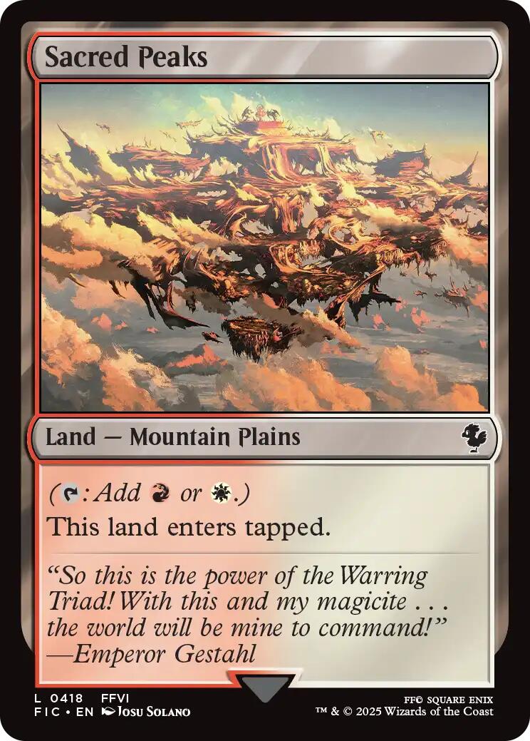 Sacred Peaks (Surge Foil) [FINAL FANTASY Commander] | Magic Magpie