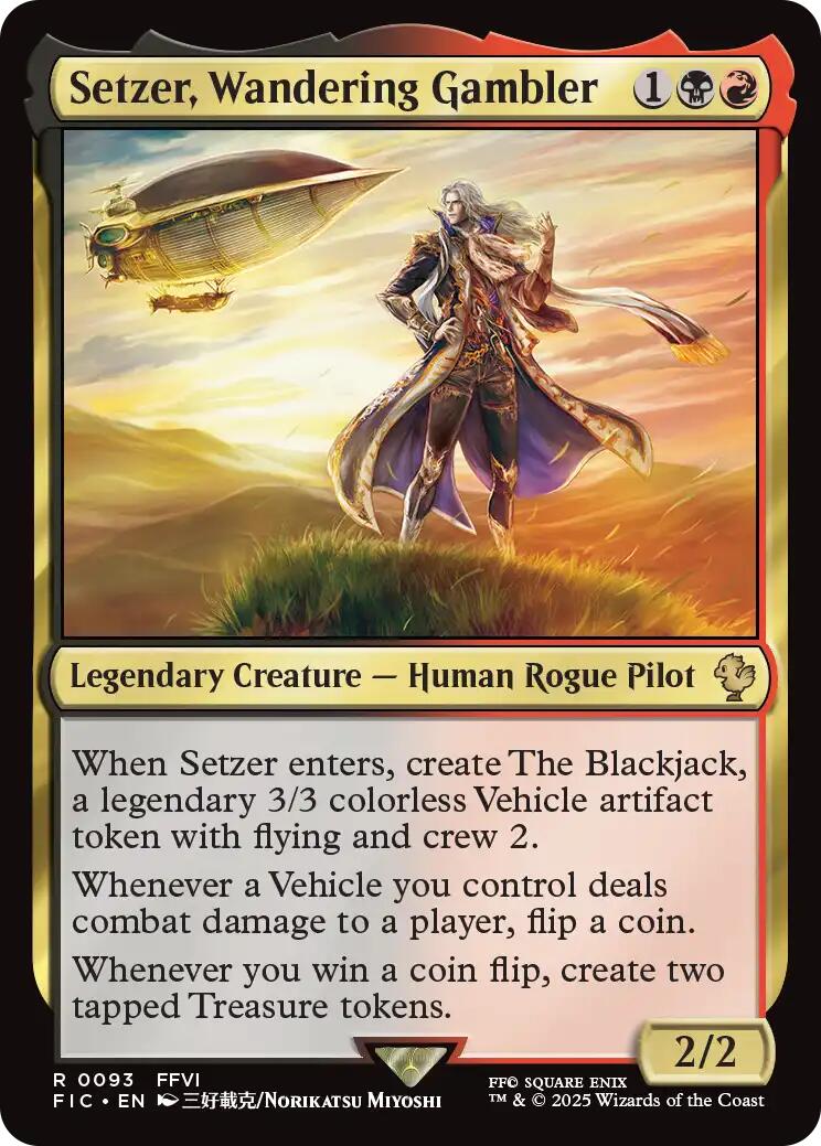 Setzer, Wandering Gambler (Surge Foil) [FINAL FANTASY Commander] | Magic Magpie