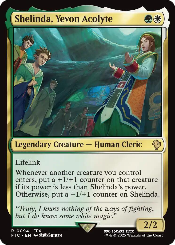 Shelinda, Yevon Acolyte (Surge Foil) [FINAL FANTASY Commander] | Magic Magpie