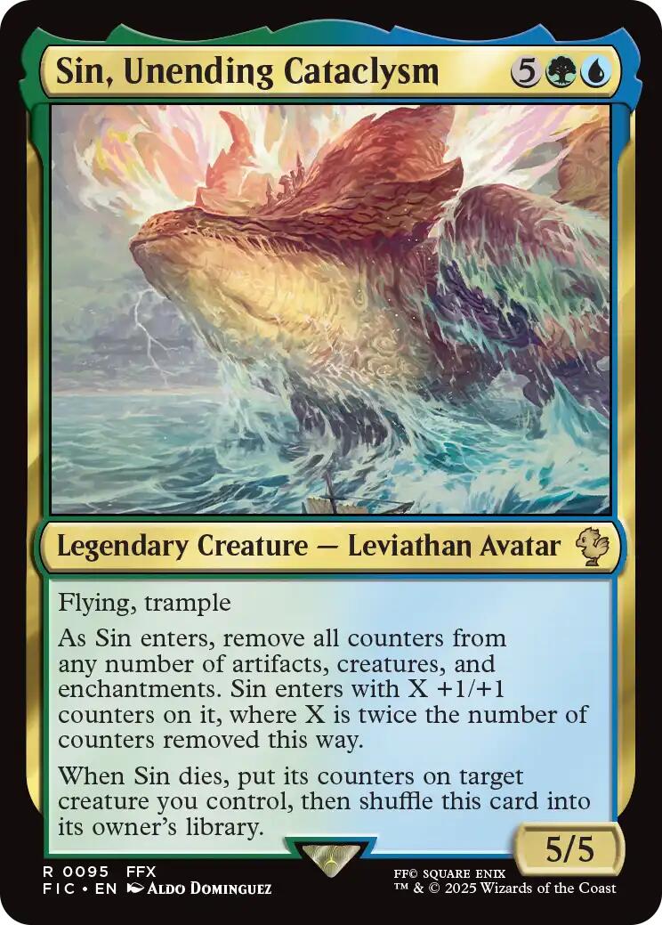 Sin, Unending Cataclysm (Surge Foil) [FINAL FANTASY Commander] | Magic Magpie