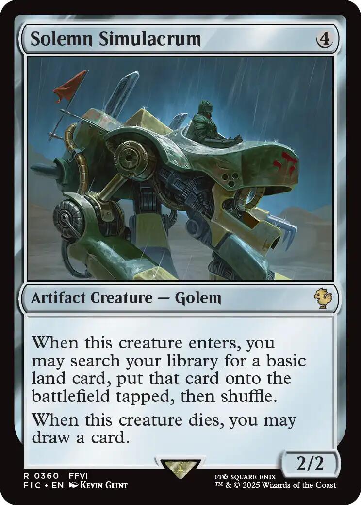 Solemn Simulacrum (Surge Foil) [FINAL FANTASY Commander] | Magic Magpie