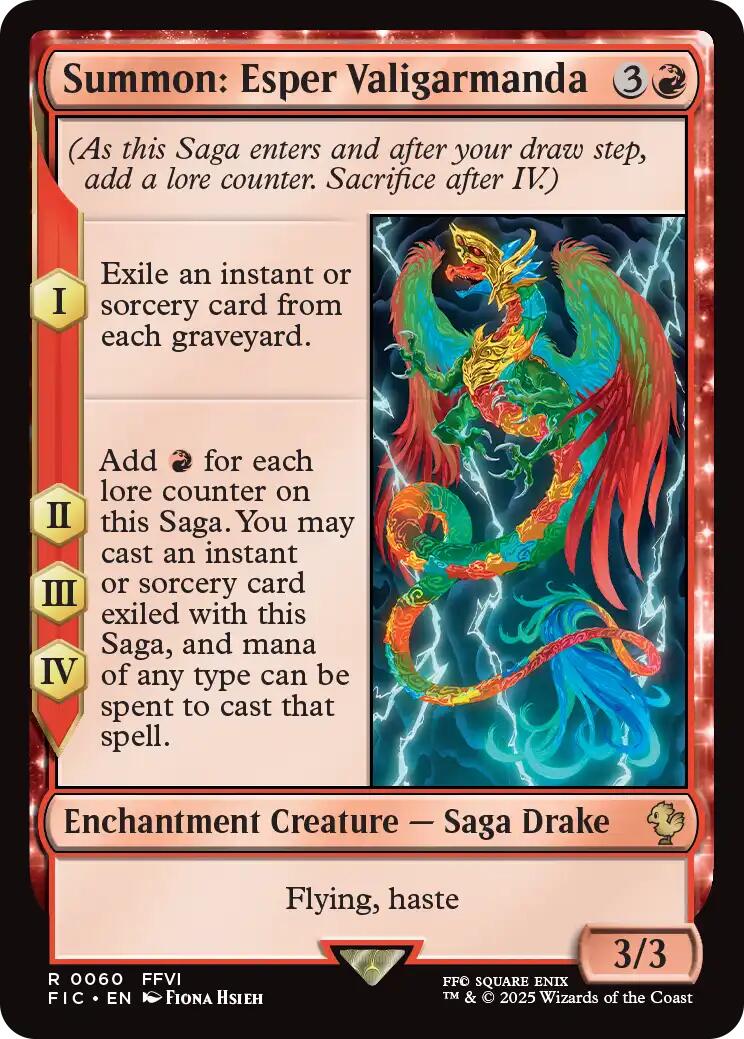 Summon: Esper Valigarmanda (Surge Foil) [FINAL FANTASY Commander] | Magic Magpie