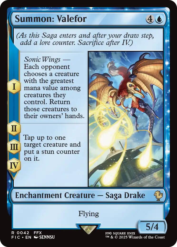 Summon: Valefor (Surge Foil) [FINAL FANTASY Commander] | Magic Magpie