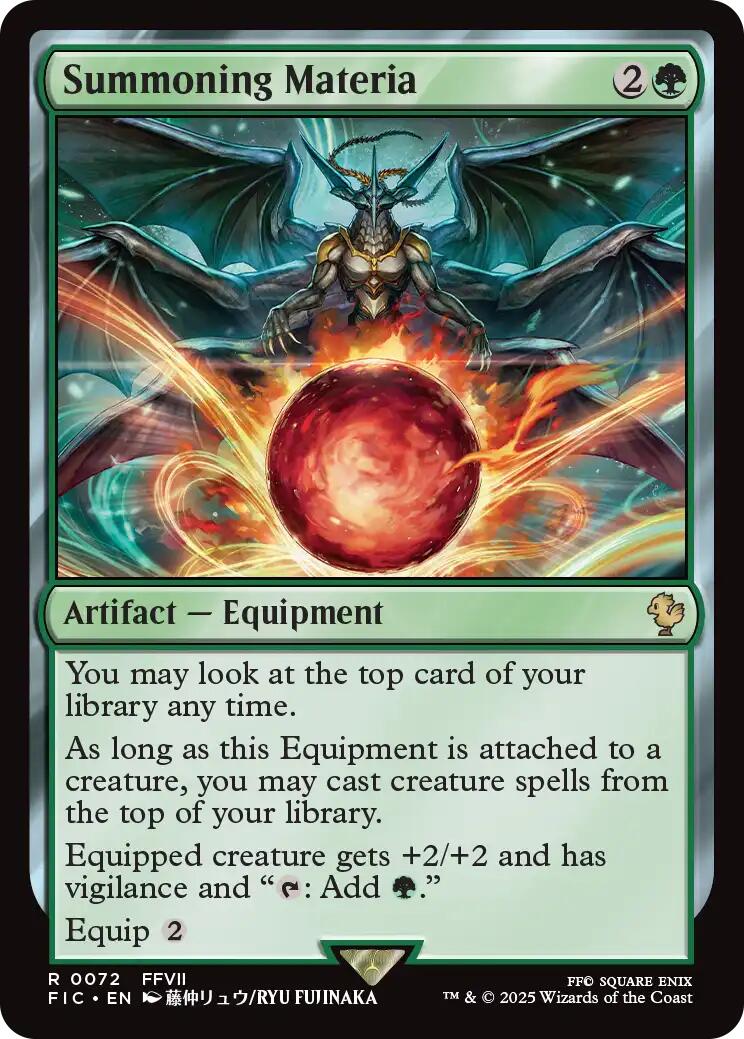 Summoning Materia (Surge Foil) [FINAL FANTASY Commander] | Magic Magpie