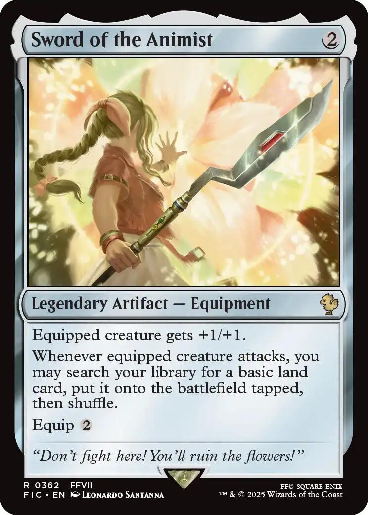 Sword of the Animist (Surge Foil) [FINAL FANTASY Commander] | Magic Magpie