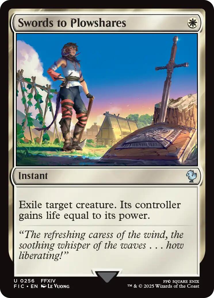Swords to Plowshares (Surge Foil) [FINAL FANTASY Commander] | Magic Magpie