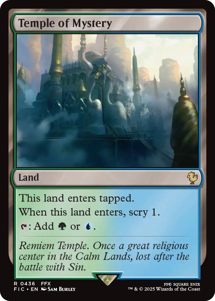 Temple of Mystery (Surge Foil) [FINAL FANTASY Commander] | Magic Magpie