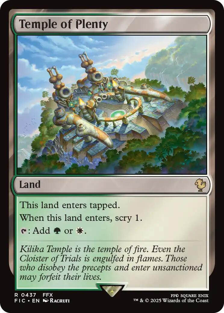 Temple of Plenty (Surge Foil) [FINAL FANTASY Commander] | Magic Magpie